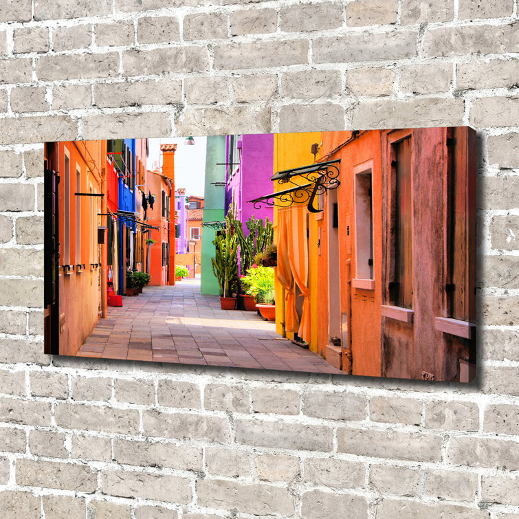 Ebern Designs Colourful Streets Unframed Art Prints on Canvas